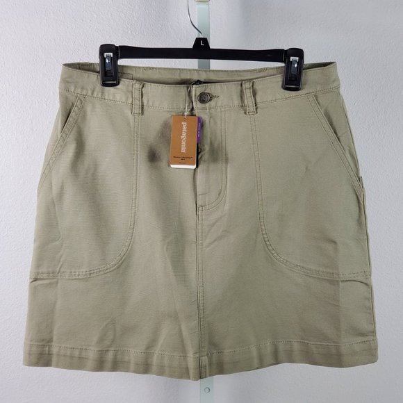 PATAGONIA shale Stand Up Skirt tan Sz 12 - Picture 2 of 6